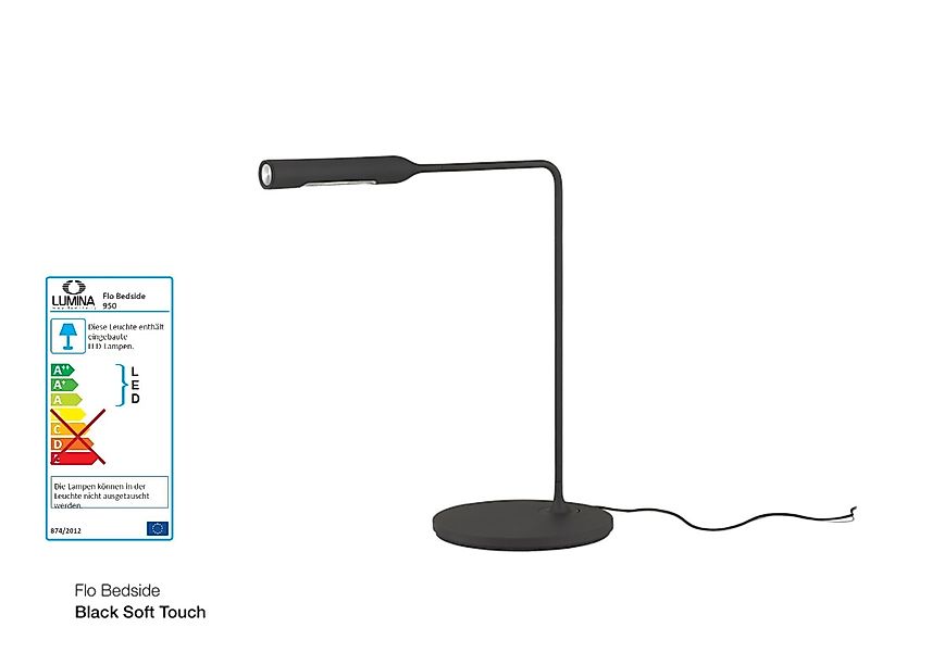 FLO Bedside Nachttischlampe schwarz günstig online kaufen