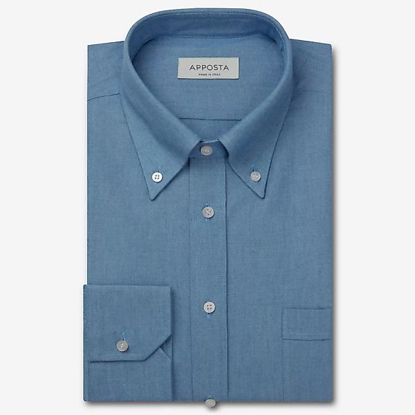 Hemd  einfarbig  hellblau 100% reine baumwolle denim, kragenform  button-do günstig online kaufen