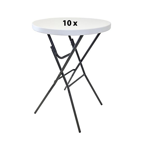 TRUTZHOLM 10x Stehtisch Klappbar Durchmesser 80cm Tischplatte Höhe 110cm We günstig online kaufen