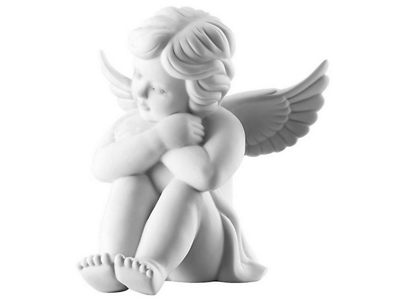 Rosenthal Dekofigur Engel groß Weiss matt Engel sitzend 14 cm, Figuren günstig online kaufen
