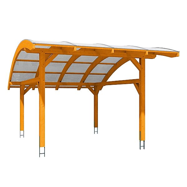 Skan Holz Carport Schwaben 434 x 630 cm Eiche günstig online kaufen