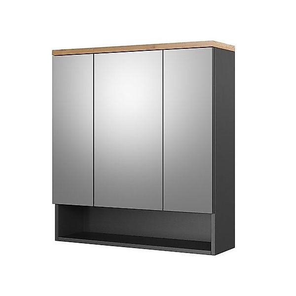 Vicco Badezimmerspiegelschrank Eden, Anthrazit/Artisan-Eiche, 70 x 77 cm günstig online kaufen