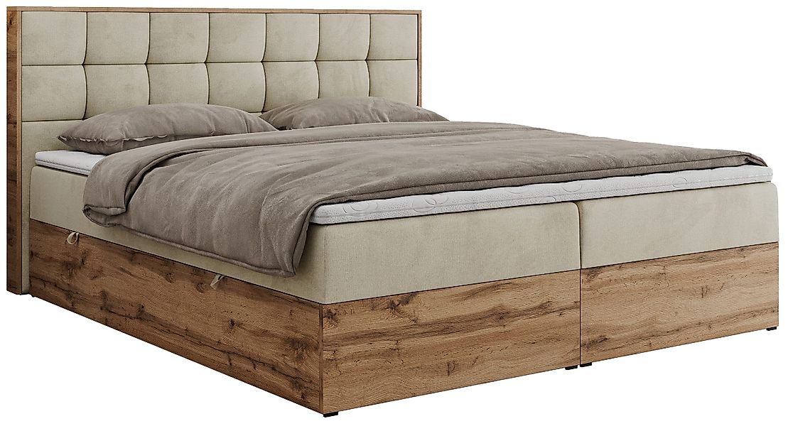 MKS MÖBEL Boxspringbett ALBERO 1 (Set, günstig online kaufen