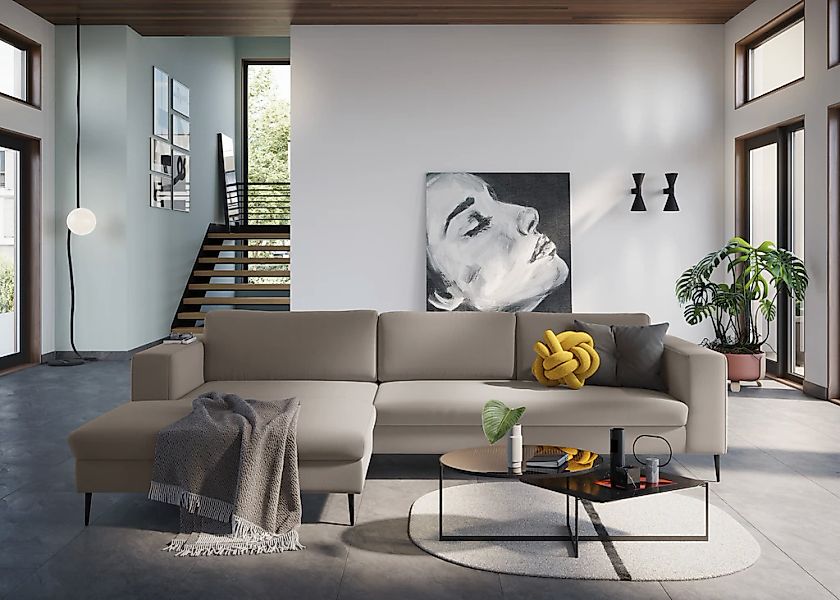 DOMO collection Ecksofa "Modica, zeitlos und elegant, L-Form", moderne Opti günstig online kaufen