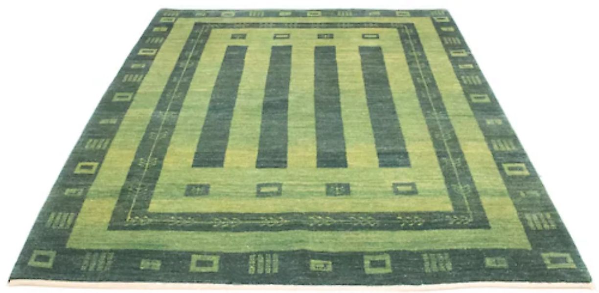 morgenland Wollteppich »Gabbeh Teppich handgeknüpft grün«, rechteckig, hand günstig online kaufen
