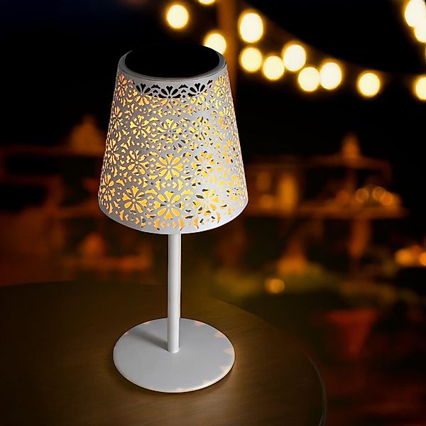 Spetebo LED Dekolicht Metall Tischleuchte weiß günstig online kaufen