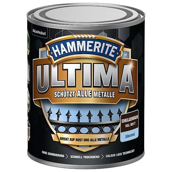 Hammerite Ultima Premium Metall-Schutzlack glänzend Schokoladenbraun 750 ml günstig online kaufen