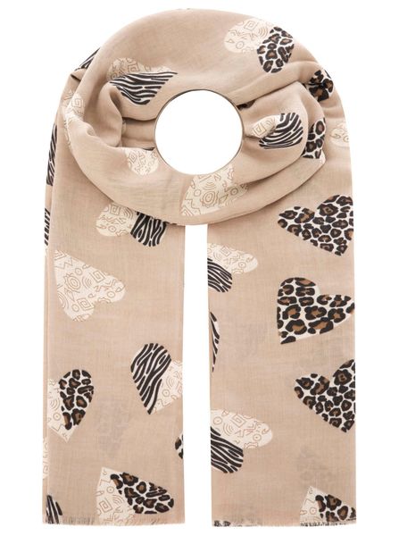 Zwillingsherz Schal "Safari Hearts", angesagtes Herzmuster günstig online kaufen