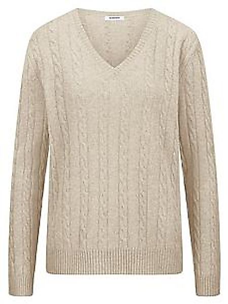 V-Pullover aus 100% Kaschmir Peter Hahn beige günstig online kaufen