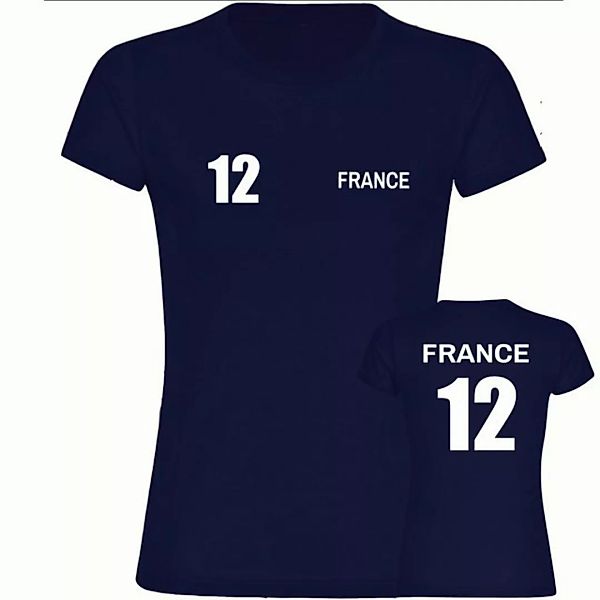 multifanshop T-Shirt Damen France - Trikot Nummer 12 - Frauen günstig online kaufen