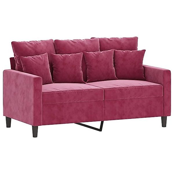 vidaXL Sofa, 2-Sitzer-Sofa Weinrot 120 cm Samt günstig online kaufen