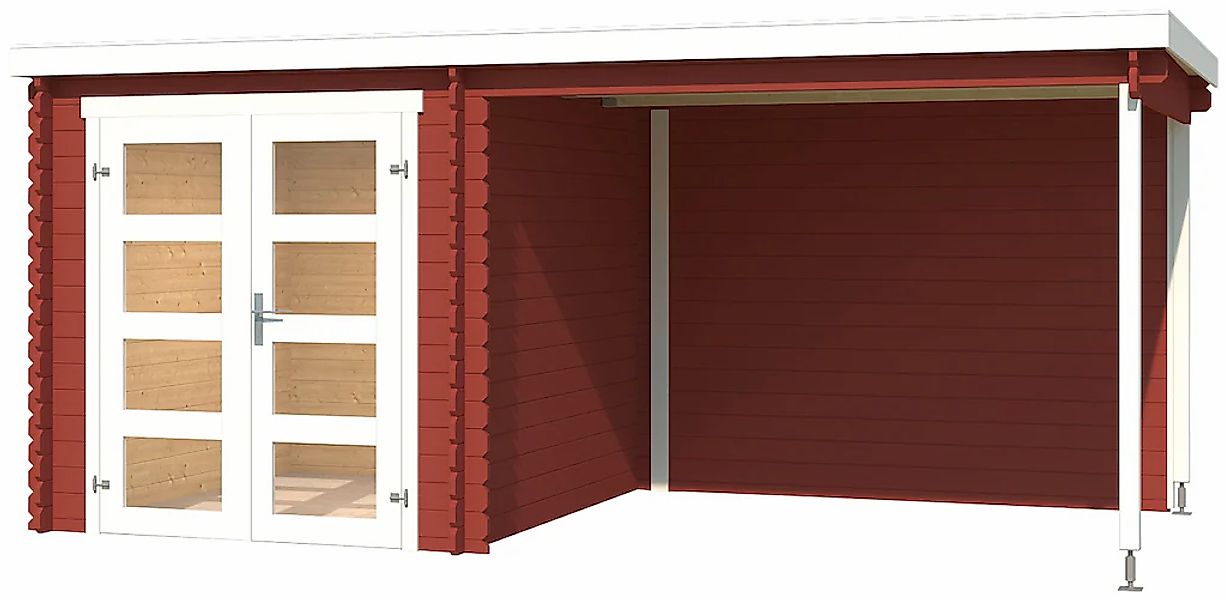 LASITA MAJA Gartenhaus "Long Beach" Blochbohlenhaus 28mm Anbau, Fundamentma günstig online kaufen