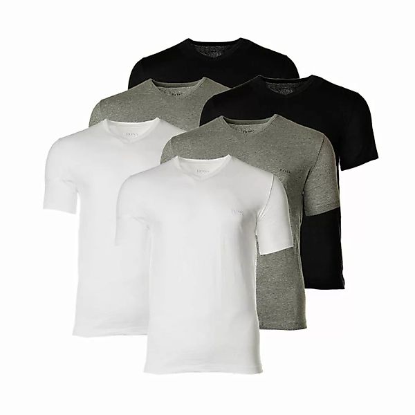 HUGO BOSS Herren T-Shirt, 6er Pack - Pure Cotton, V-Neck, Regular Fit, einf günstig online kaufen