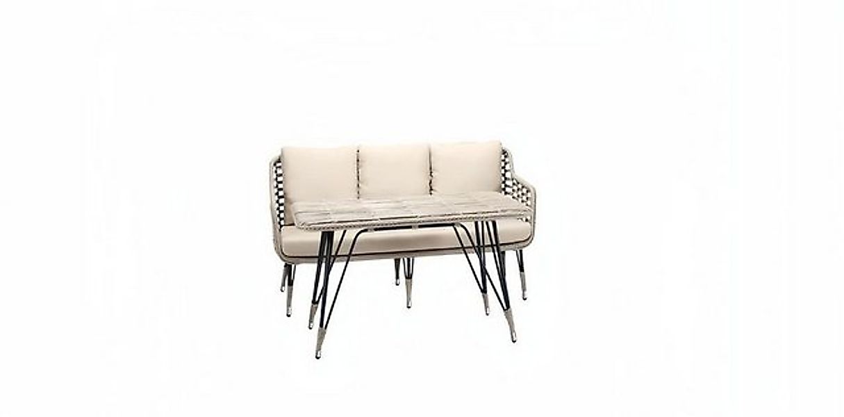 JVmoebel Sofa Sofa 3 Sitzer Couchtisch Sofas Dreisitzer Luxus Gartenmöbel G günstig online kaufen
