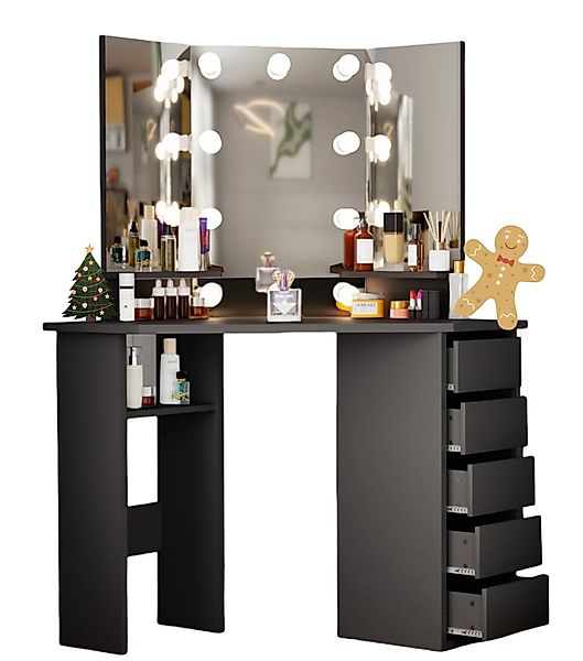 LUCKZON Schminktisch 112x50x142.5 cm Frisiertisch mit günstig online kaufen