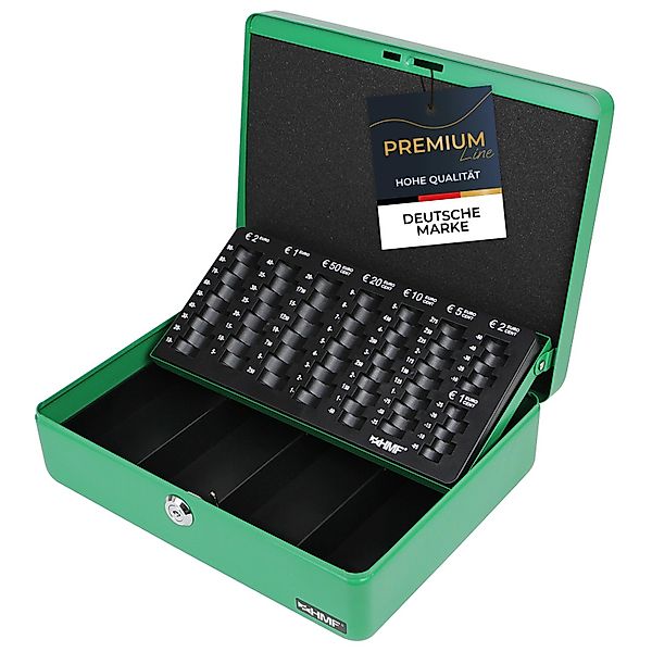 HMF 10015-06 Geldkassette Münzzählbrett 30 x 24 x 9 cm Grün günstig online kaufen