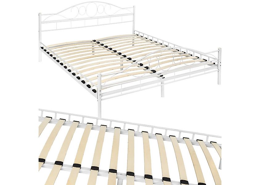 tectake Bettgestell Metallbett, robustes Stahlgestell günstig online kaufen