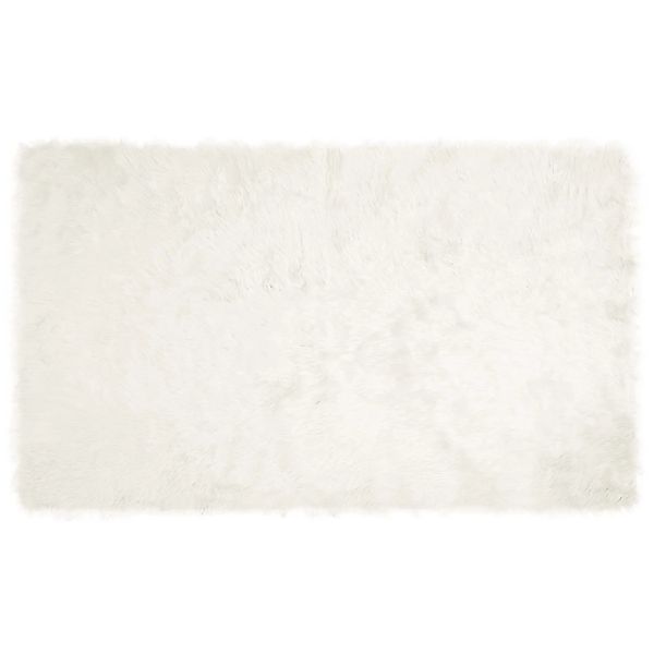 vidaXL Kunstschaffell Teppich Tafalla Weiß 100 x 200 cm Polyester 42021459 günstig online kaufen