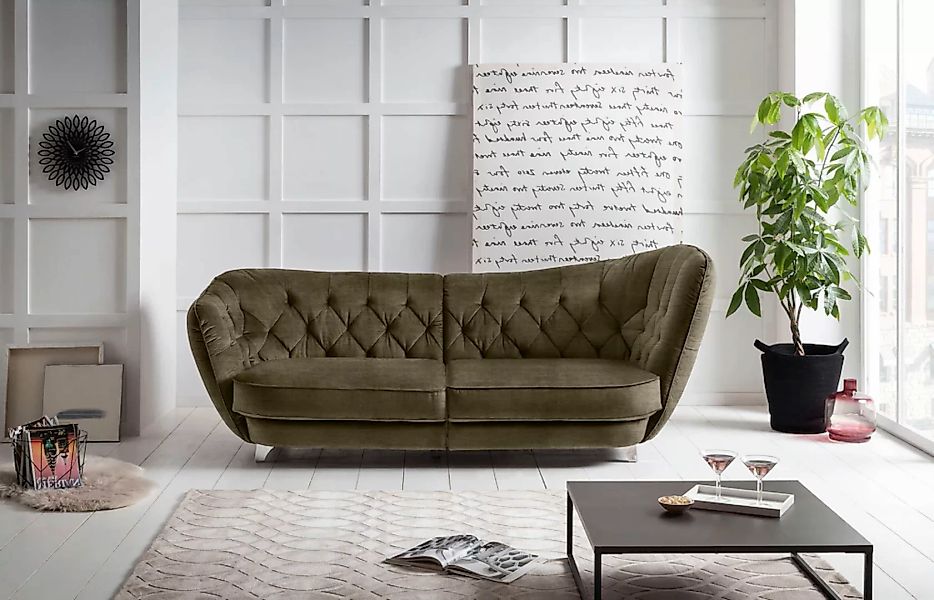 Leonique Big-Sofa "Retro", stylischer Hochlehner günstig online kaufen