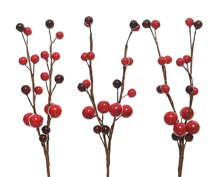 Kunstzweig, Kaemingk, Dekozweige künstlich mit Beeren 8cm, 3 Stück günstig online kaufen