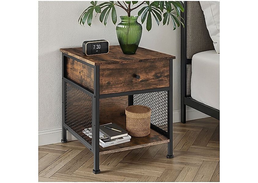 tectake Nachttisch Killarney (1-St., 3 tlg), Rustikaler Nachttisch im marka günstig online kaufen