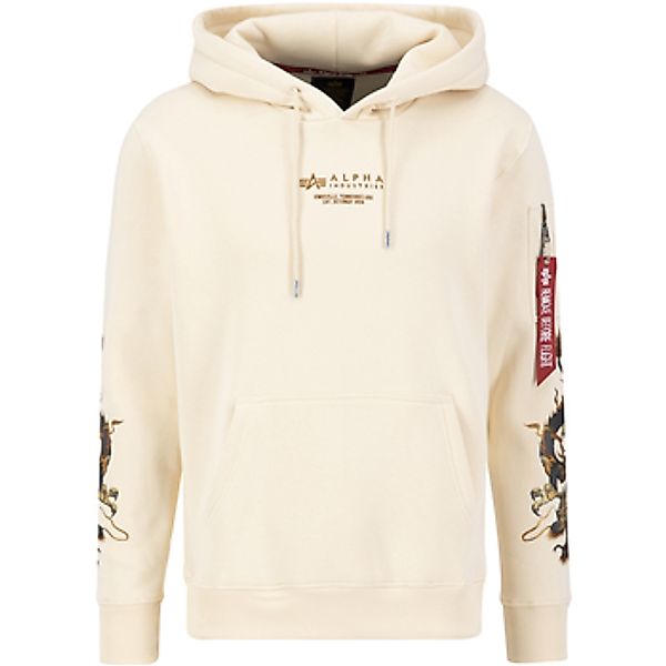 Alpha Industries  Sweatshirt Dragon EMB Hoodie - jet stream white günstig online kaufen