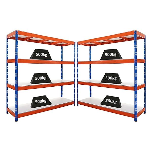 PROREGAL Mega Deal 2x Profi Schwerlastregal Rhino HxBxT 200x200x60cm 4 Mela günstig online kaufen