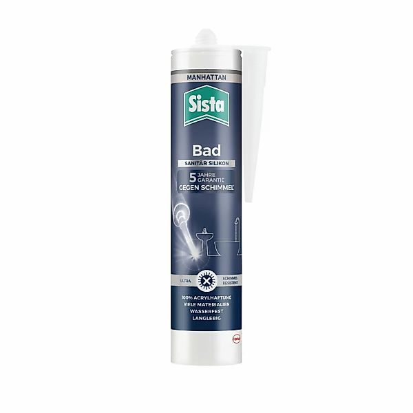 Sista Bad Sanitär Silikon 280 ml Kartusche Manhattan günstig online kaufen