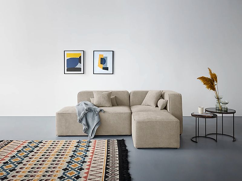 Home affaire Ecksofa "Sundstrup L-Form" Modulserie, individuelle Zusammenst günstig online kaufen