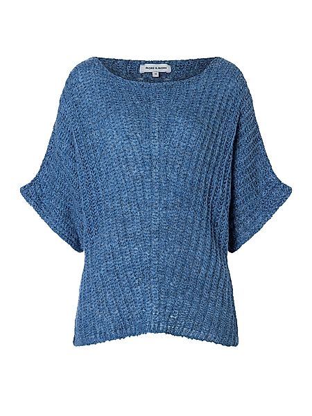 MORE&MORE Strickpullover leichter Rippstrick-Halbarmpullover günstig online kaufen