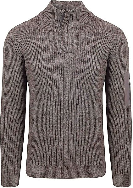 Suitable Mou Half Zip Pullover Taupe - Größe M günstig online kaufen