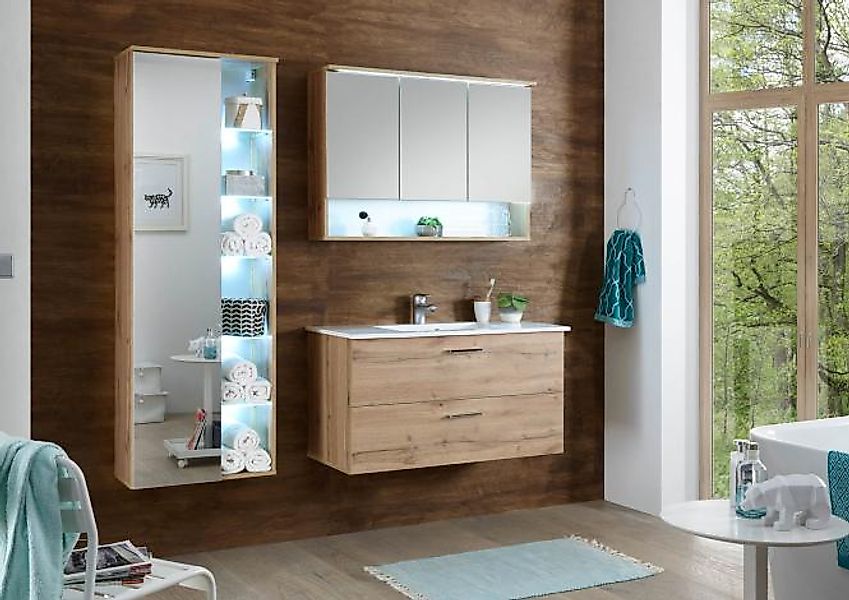 BASIC by Balculina Badmöbel-Set "Best", (3 St.), Breite 185 cm,Badezimmerse günstig online kaufen