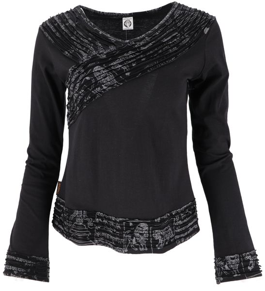 Guru-Shop Longsleeve Langarmshirt Boho-chic, Hare Krishna günstig online kaufen