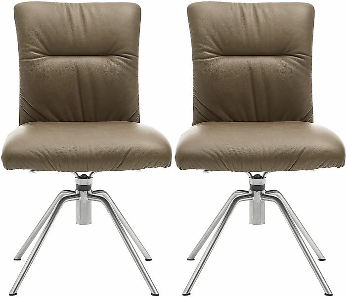Musterring Polsterstuhl "Helmond 6600" (Set) 2 Stk. Echtleder Gestell Edels günstig online kaufen