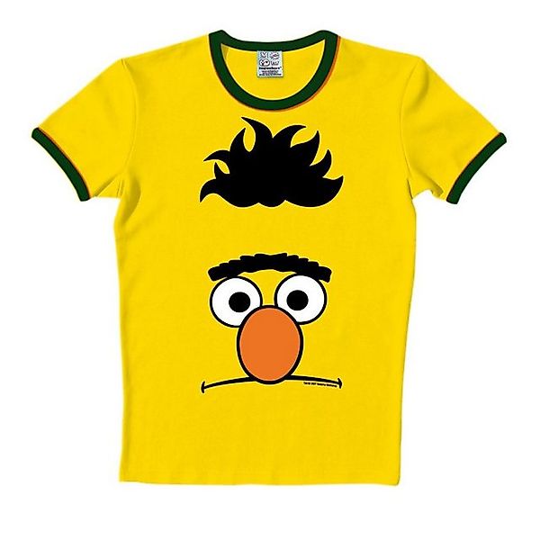 LOGOSHIRT T-Shirt Sesamstraße - Bert Gesicht mit tollem Printmotiv günstig online kaufen