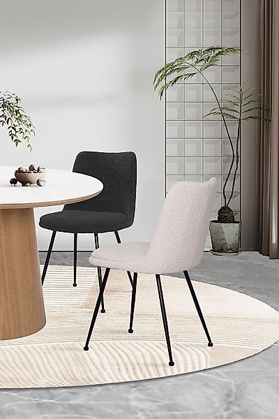 Stuhl 2er-Set  ¦ weiß ¦ Maße (cm): B: 58,5 H: 83 Stühle > Polsterstühle - H günstig online kaufen