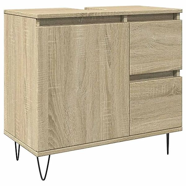vidaXL Badschrank Sonoma-Eiche 65x33x60 cm Holzwerkstoff 849677 günstig online kaufen