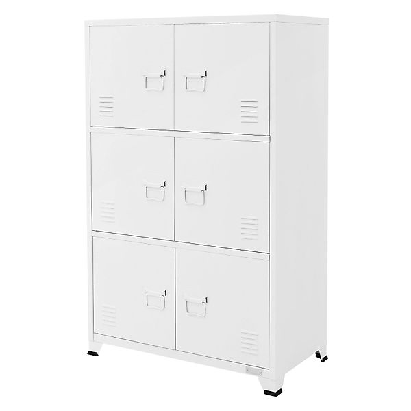 ML-Design Aktenschrank 75x40x120 cm Weiß Stahl Freistehender günstig online kaufen