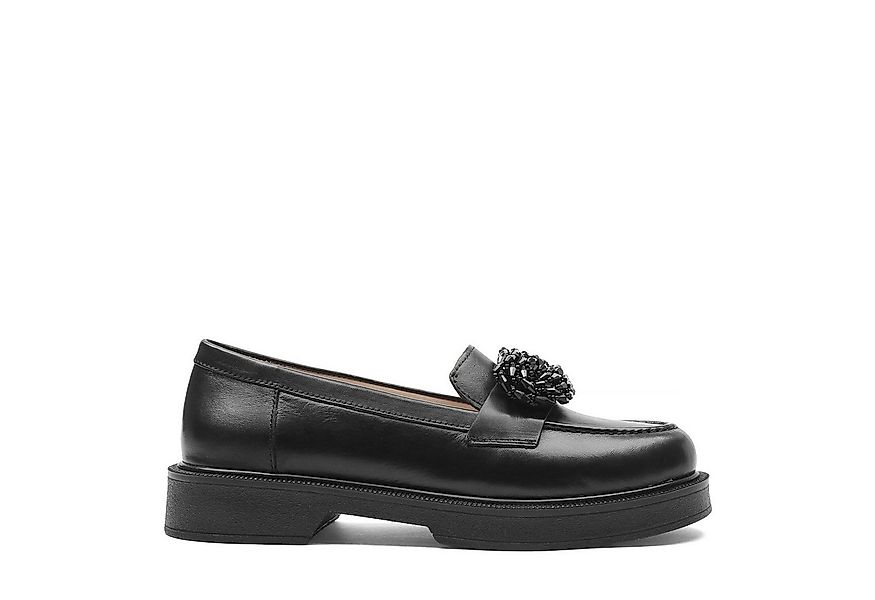 Celal Gültekin 494-25826 Loafer Moderne schwarze Loafer mit dekorativem Akz günstig online kaufen