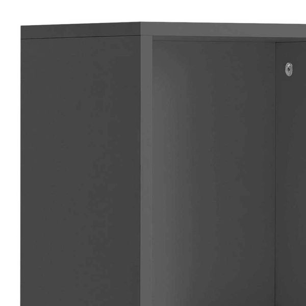 Standregal Büroregal in Anthrazit mit offenen Fächern günstig online kaufen