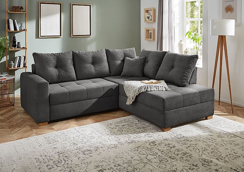 Jockenhöfer Gruppe Ecksofa »Heidelberg L-Form«, inklusive Bettfunktion, Bet günstig online kaufen