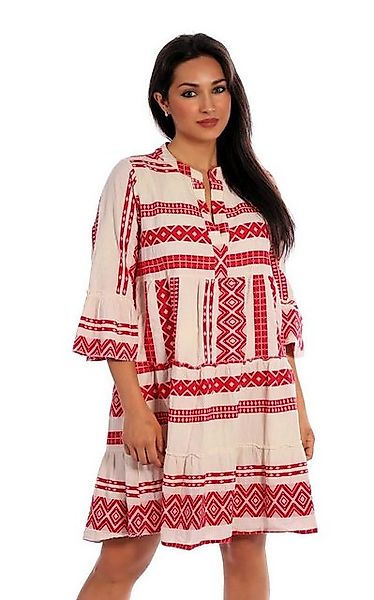 Charis Moda Sommerkleid Tunikakleid "Ibisa" verspielt, mediterran günstig online kaufen