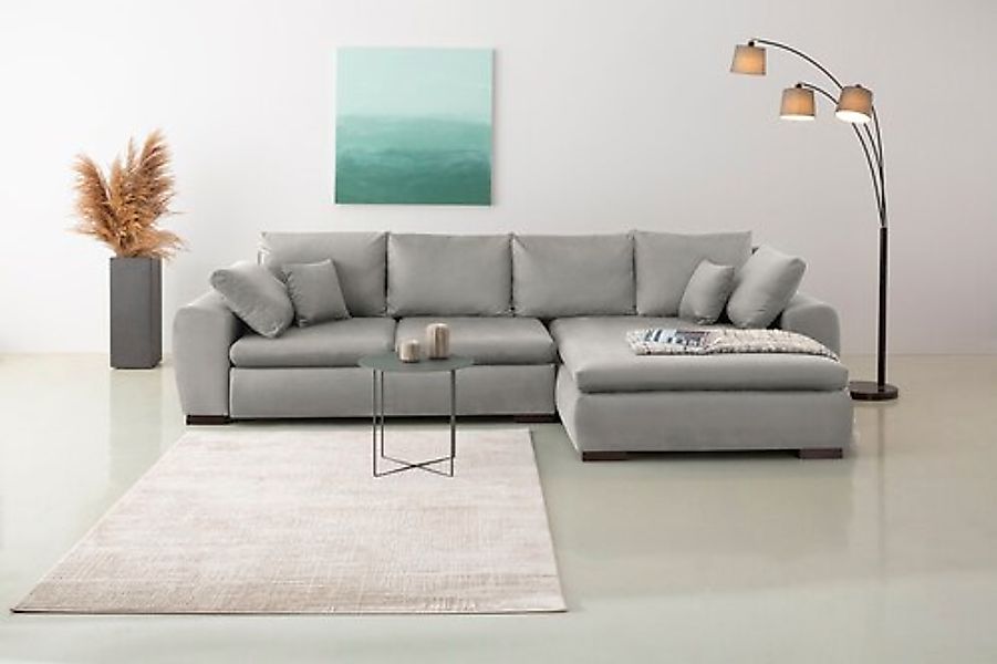 Home affaire Ecksofa »Cara Mia L-Form, B: 325 cm« mit 4 Zierkissen, optiona günstig online kaufen