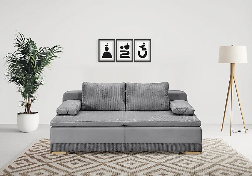 Home affaire Schlafsofa "Ben" mit Boxspringaufbau, Bettfunktion & Bettkaste günstig online kaufen