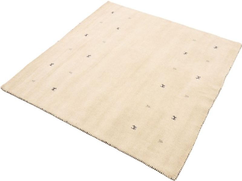 carpetfine Wollteppich "Gabbeh-Uni" quadratisch 15 mm Höhe reine Wolle, han günstig online kaufen