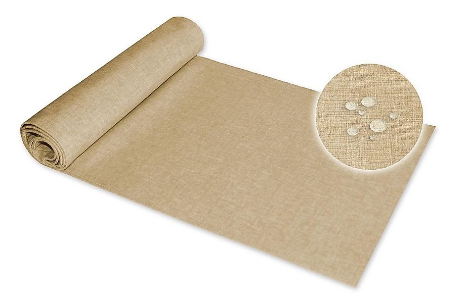 Haus und Deko Tischläufer Tischläufer rechteckig Leinenoptik beschichtet (1 günstig online kaufen
