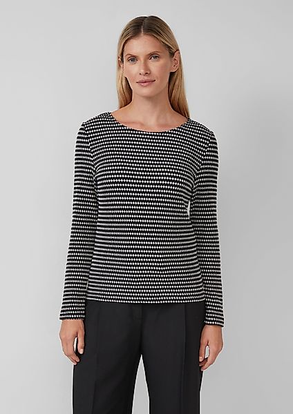 s.Oliver BLACK LABEL Langarmshirt Bicolor-Shirt mit günstig online kaufen
