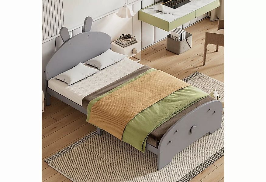 HAUSS SPLOE Kinderbett 90*200cm mit Kopfteil in Hasenform Holzbett aus Kief günstig online kaufen