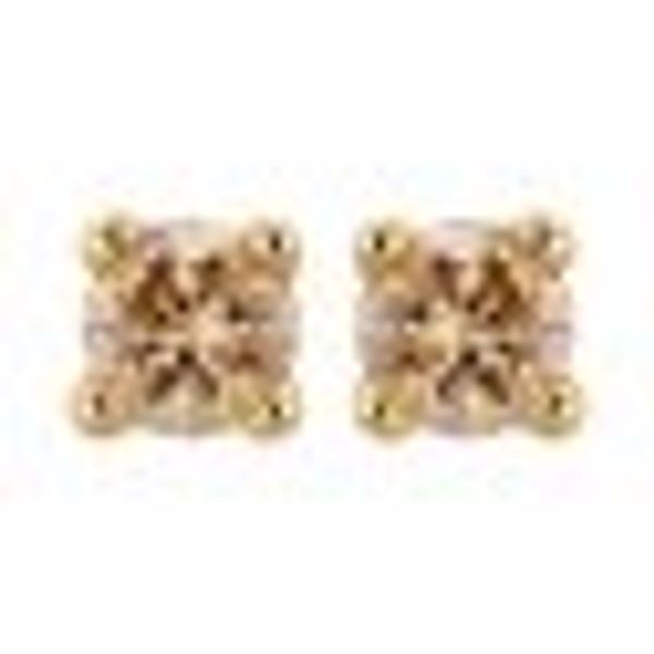 Ohrstecker 585/- Gelbgold glanz 2 Brill. 0,10ct. braun günstig online kaufen