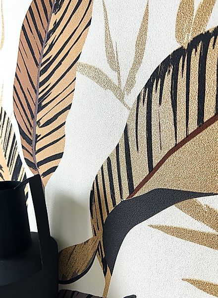 Newroom Vliestapete, Beige Tapete Modern Dschungel günstig online kaufen